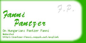 fanni pantzer business card